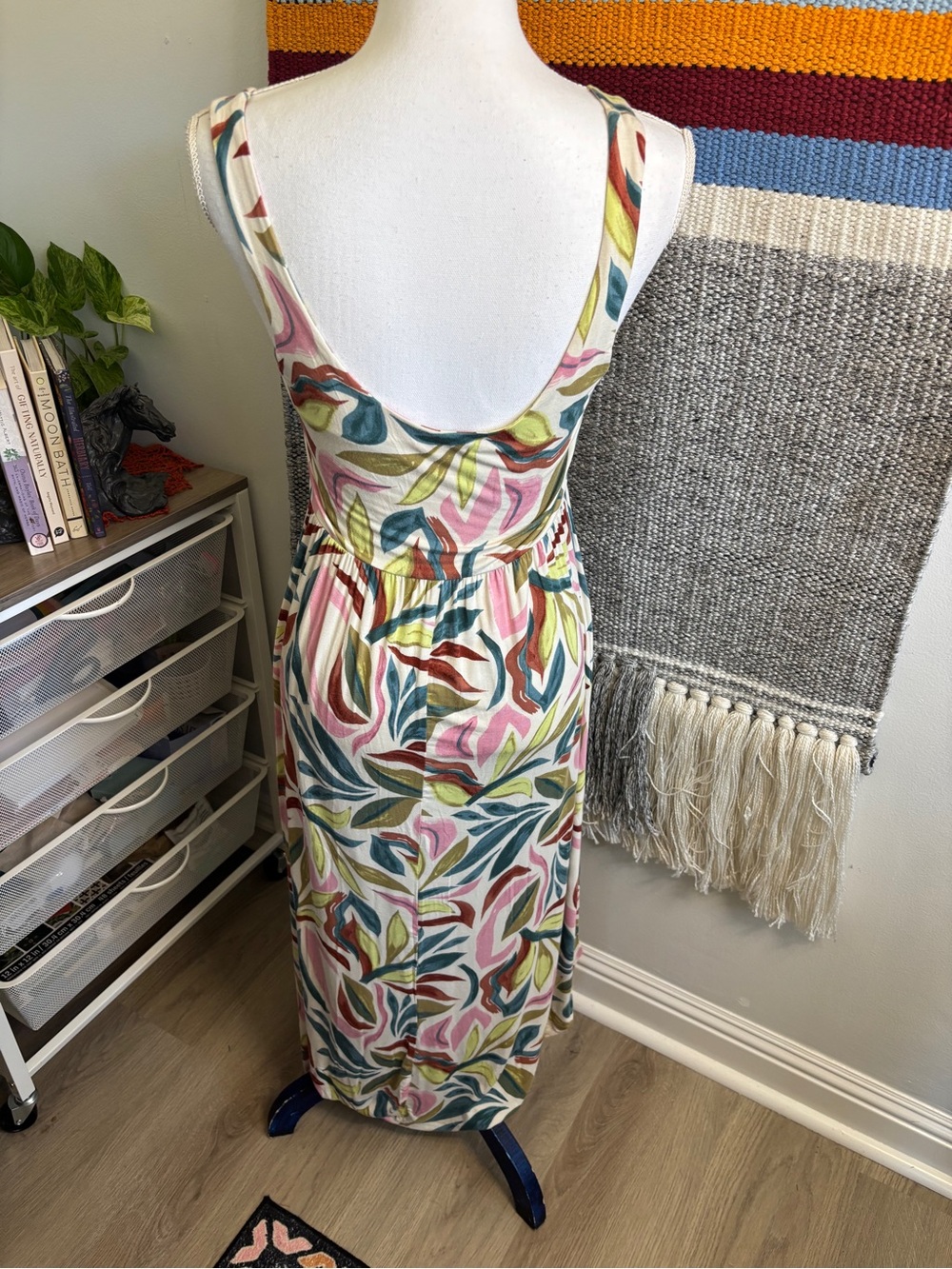 Z Supply Multicolor Leaf-Print Maxi Boho Dress - Picture 4 of 7